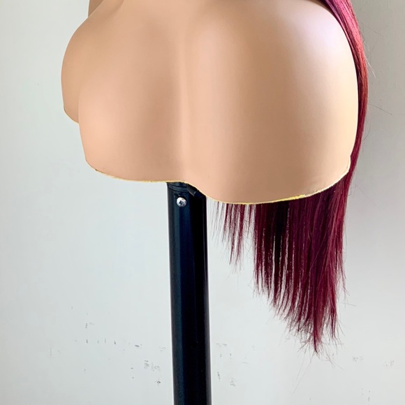 Long Straight 24” Deep Burgundy Lace Front Synthetic Wig - Picture 14 of 16